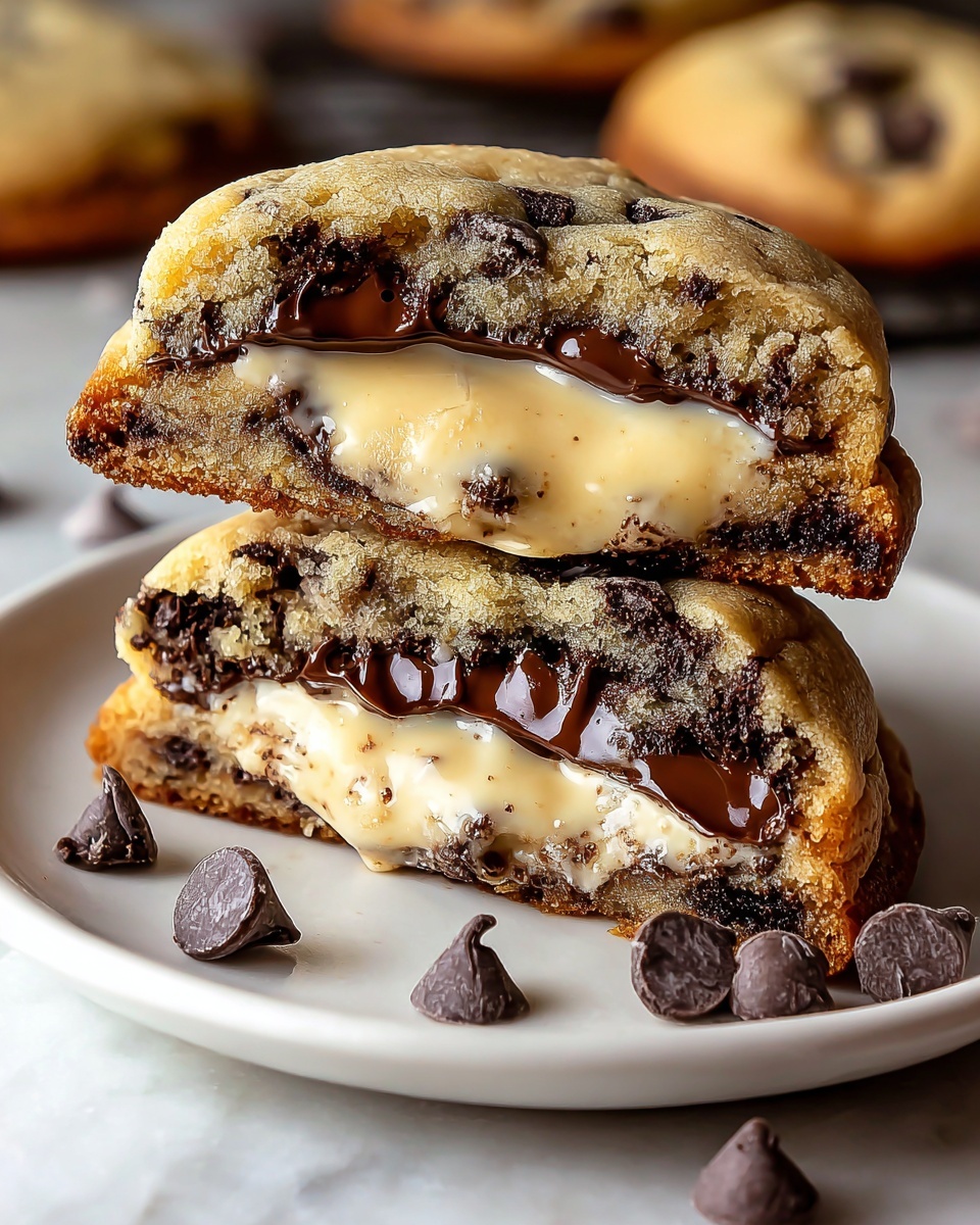 Cheesecake Stuffed Chocolate Chip Cookies Recipe - Recipe Image