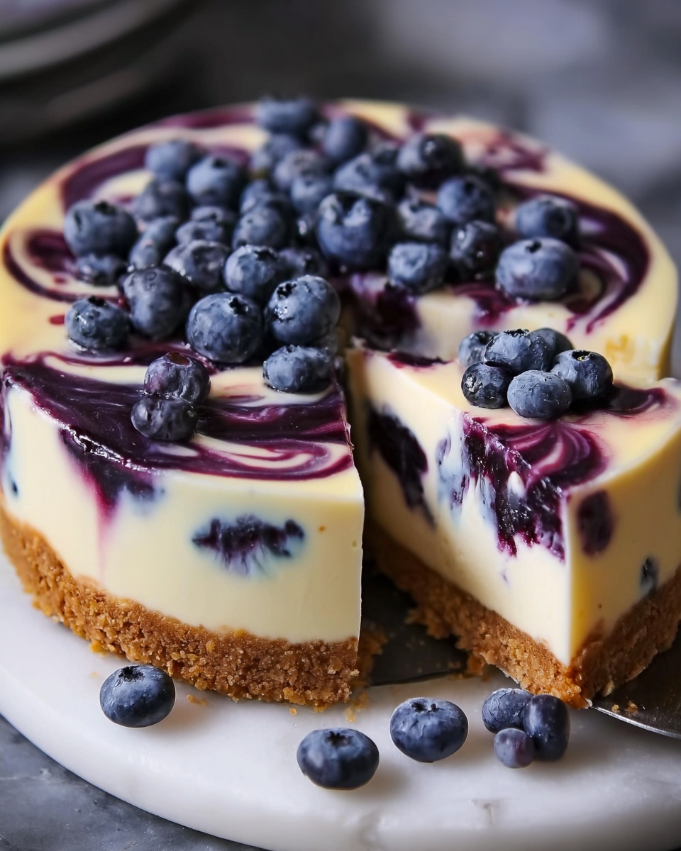 White Chocolate Blueberry Cheesecake Recipe - Recipe Image