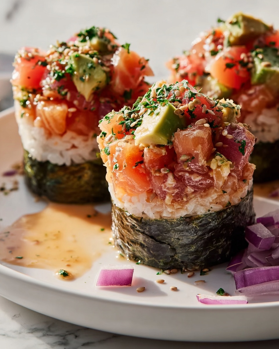 Baked Salmon Sushi Cups Recipe - Recipe Image