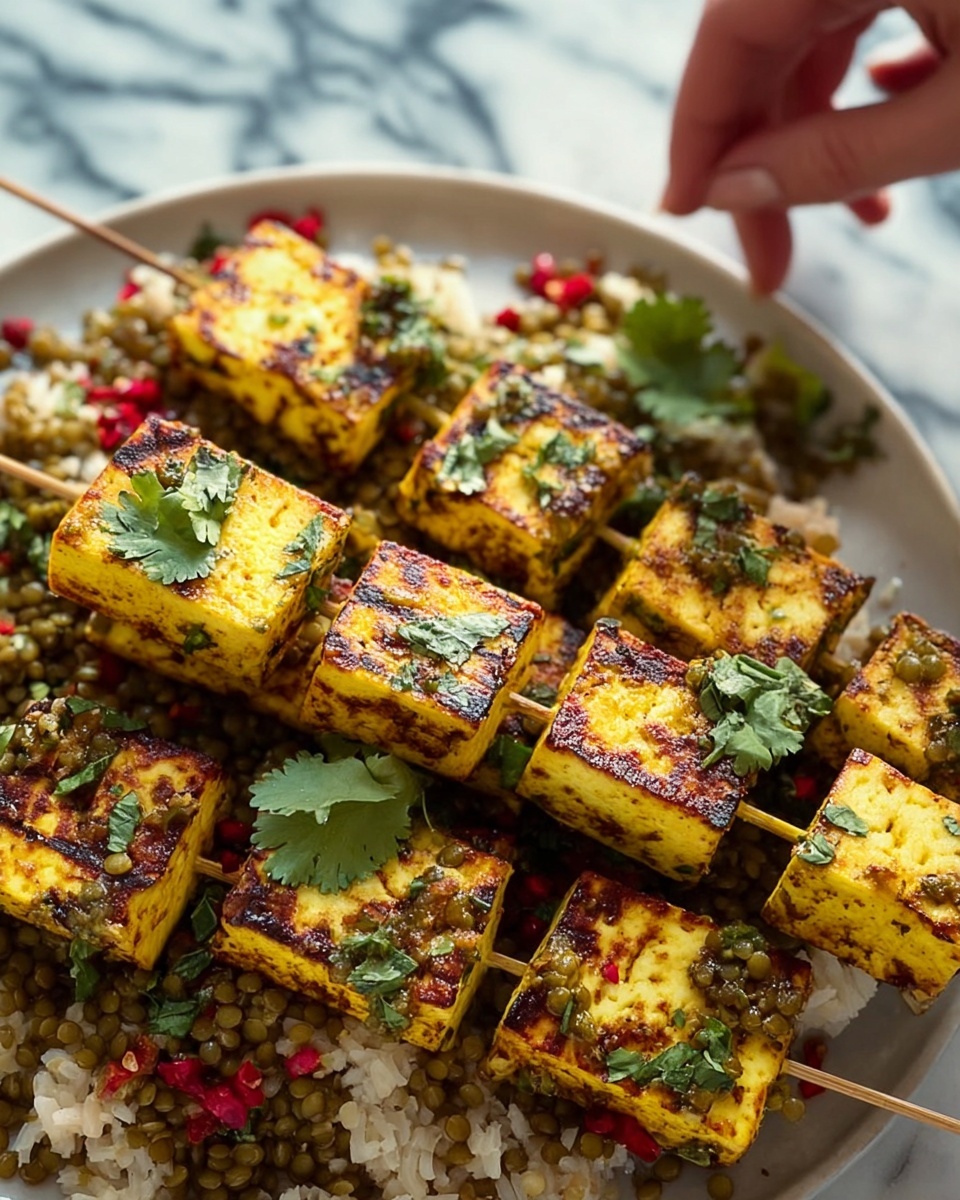 Lemon & Coriander Tofu Skewers Recipe - Recipe Image