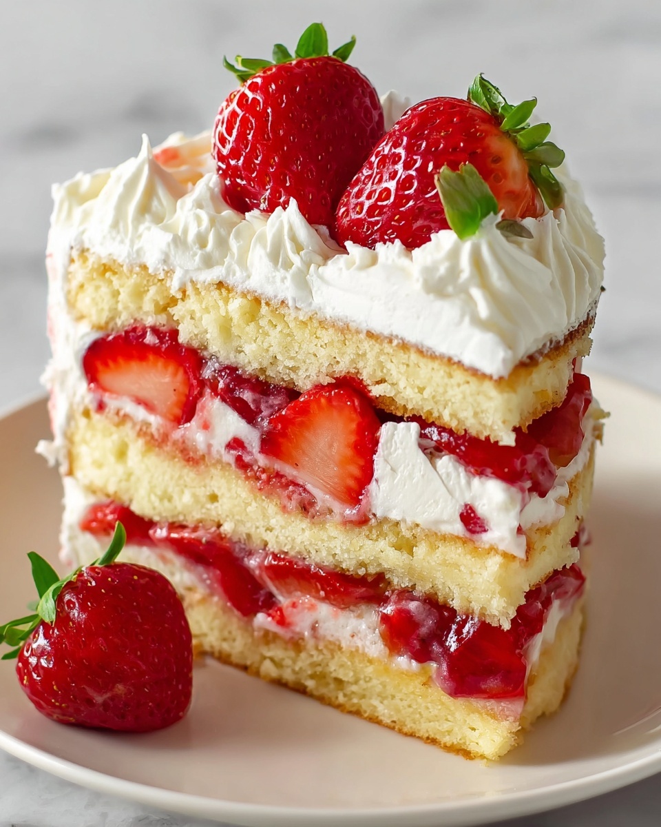 The Best Strawberry Shortcake Cake Recipe - Recipe Image