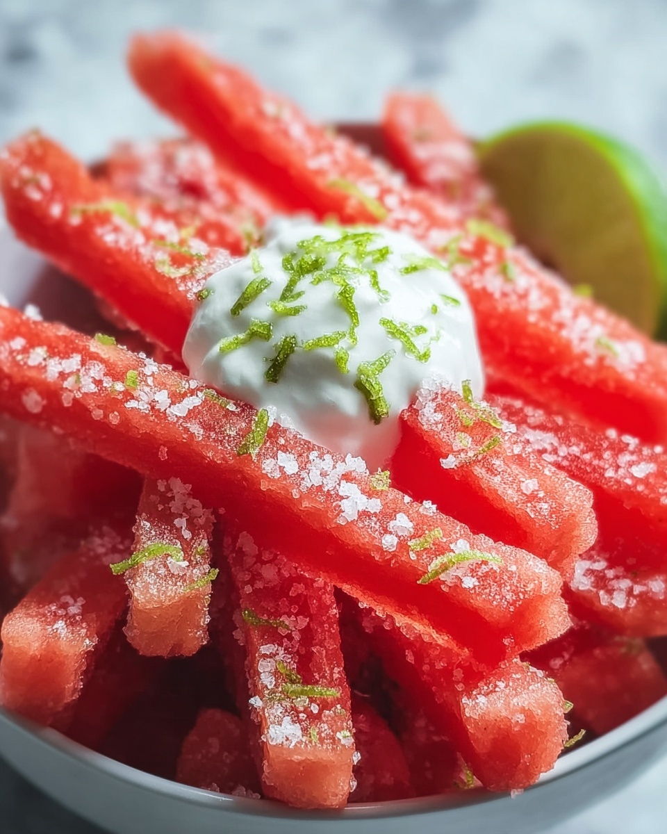 Watermelon Fries with Coconut Lime Dip Recipe - Recipe Image