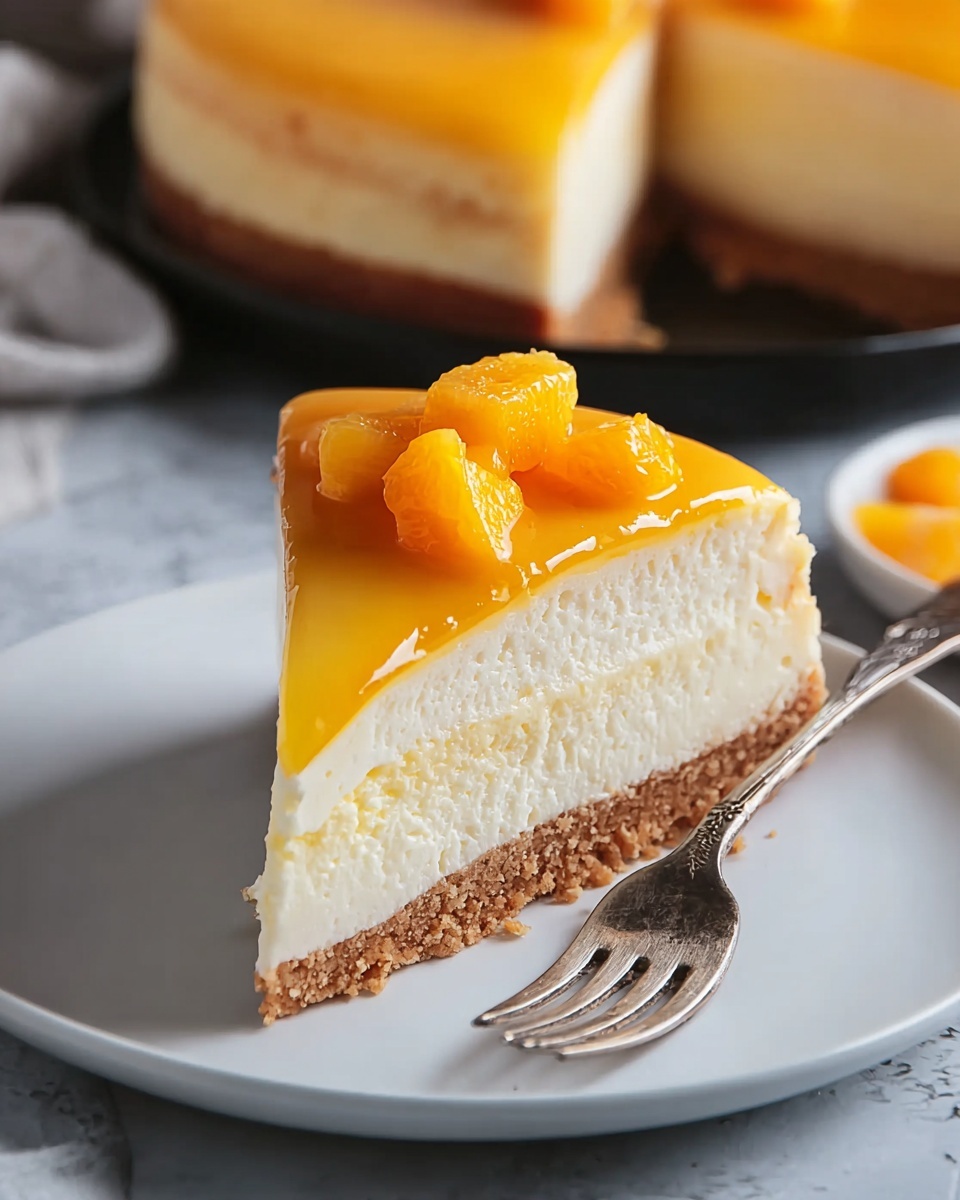 Mango Japanese Cheesecake Recipe - Recipe Image