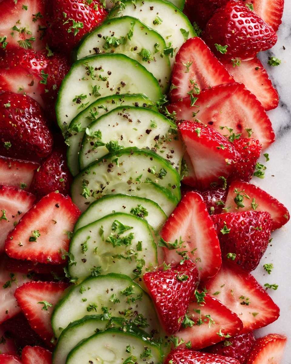 Strawberry Cucumber Salad with Feta and Mint Recipe - Recipe Image