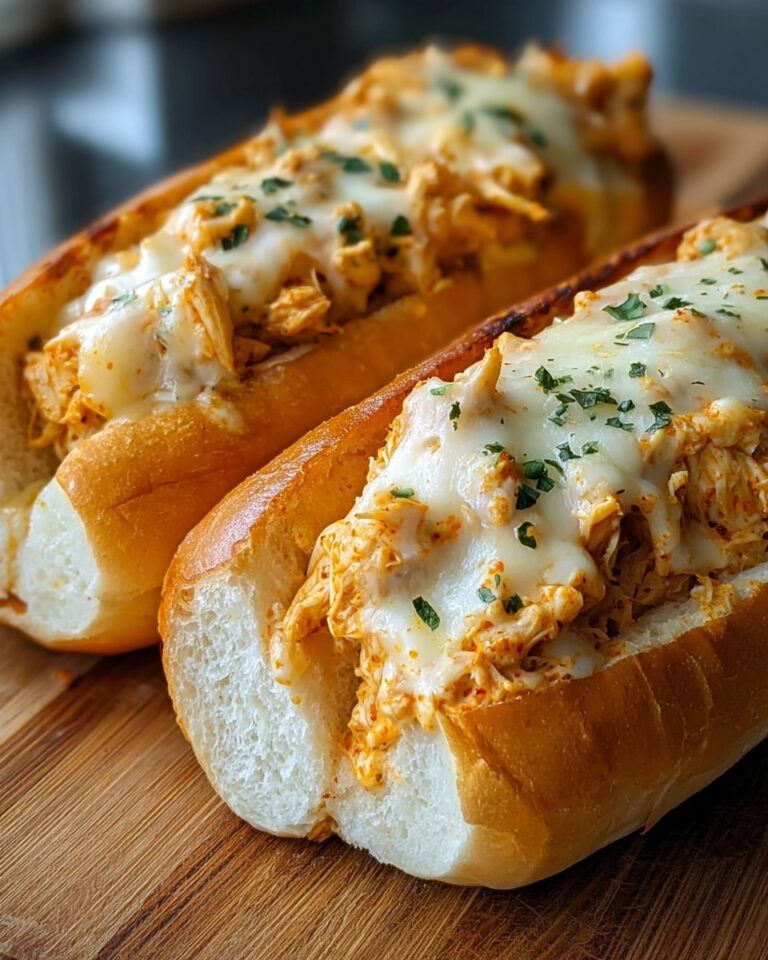 Buffalo Chicken Stuffed Cheesy Bread Subs Recipe