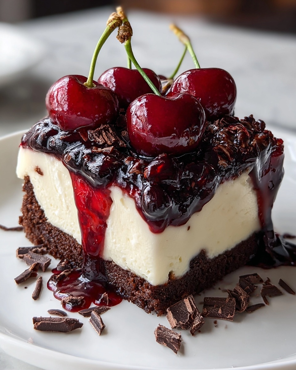 No-Bake Black Forest Berry Cheesecake Recipe - Recipe Image