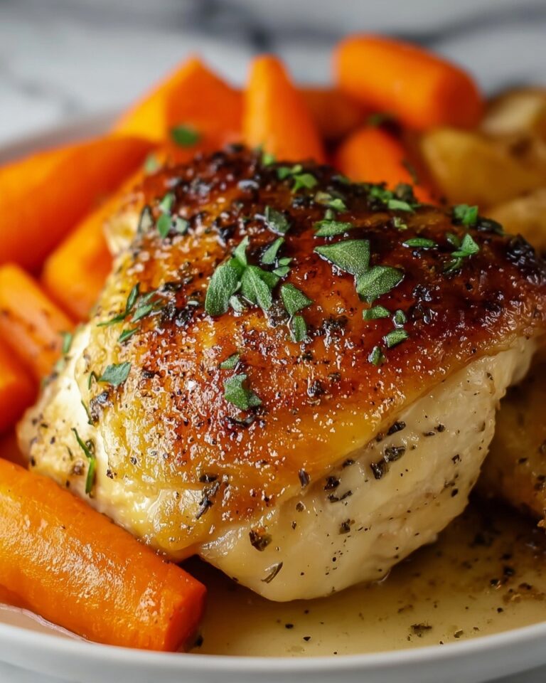 Garlic Herb Chicken and Roasted Carrots Plate Recipe