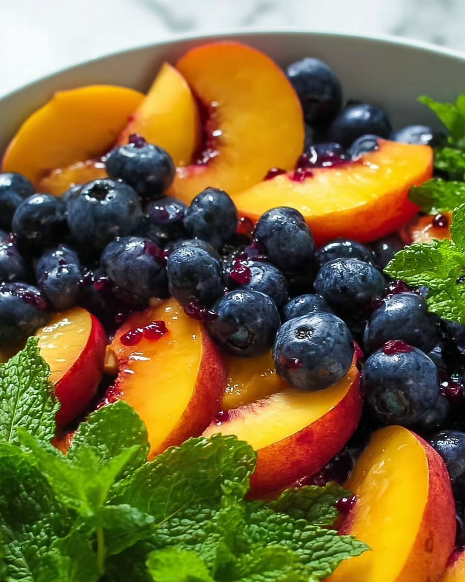 Fresh Peach and Blueberry Summer Salad Recipe - Recipe Image