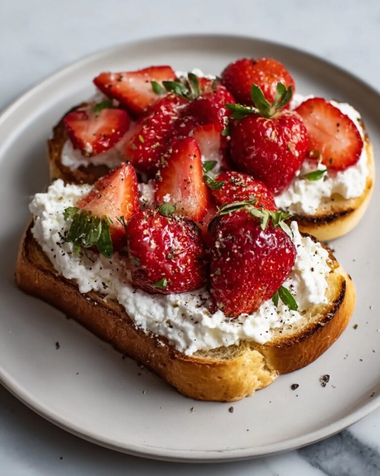 Roasted Strawberry Whipped Ricotta Toast Recipe