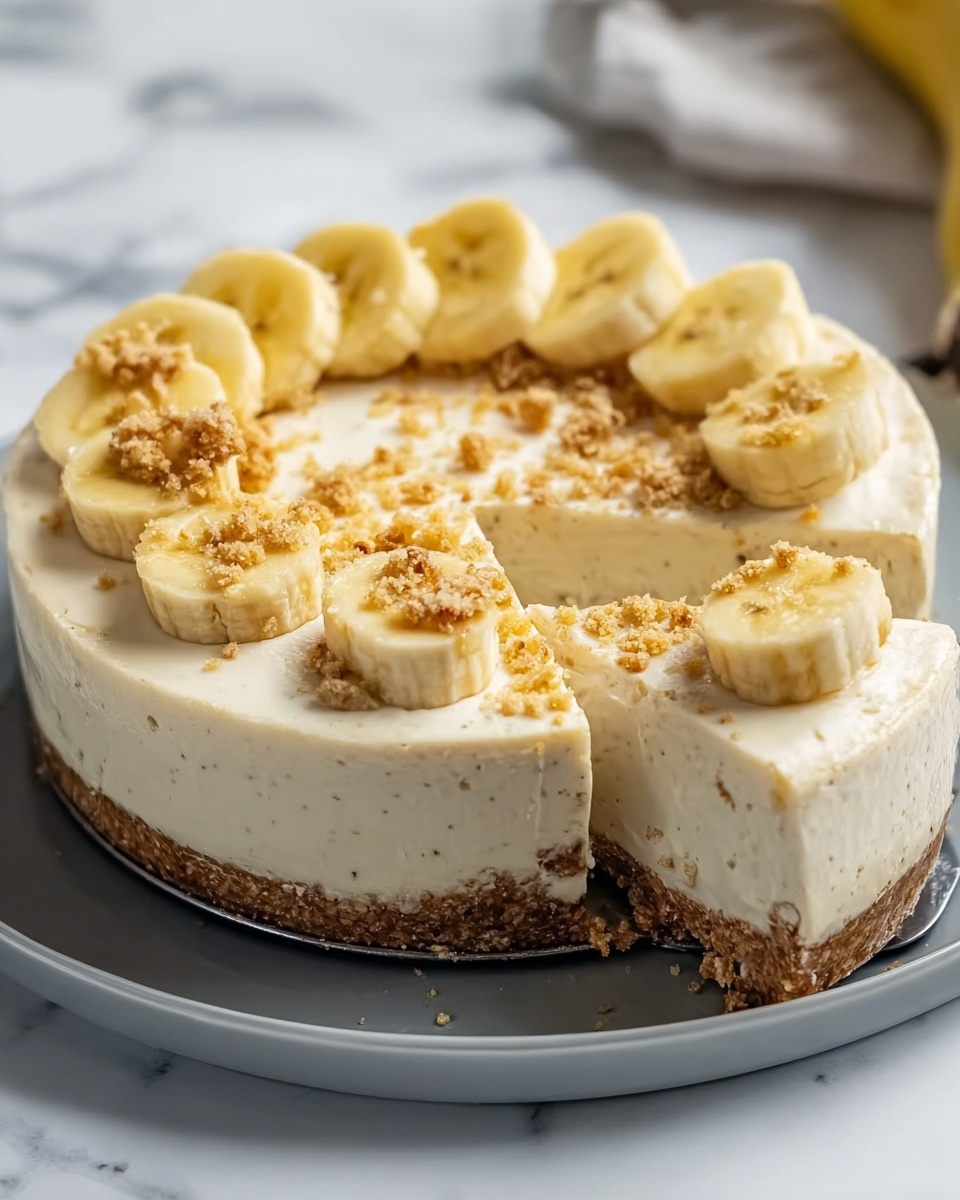 Banana Cheesecake with Banana Cream Pie Topping Recipe - Recipe Image