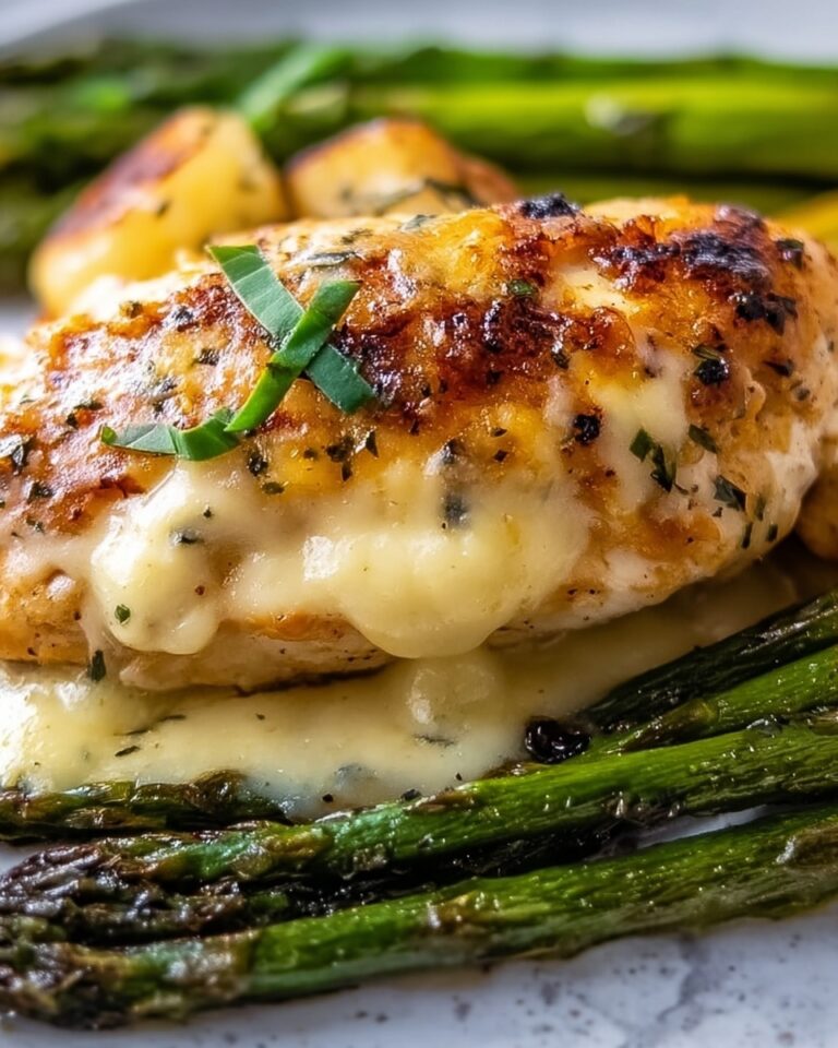 Honey Mustard Chicken with Roasted Asparagus and Cheese Recipe