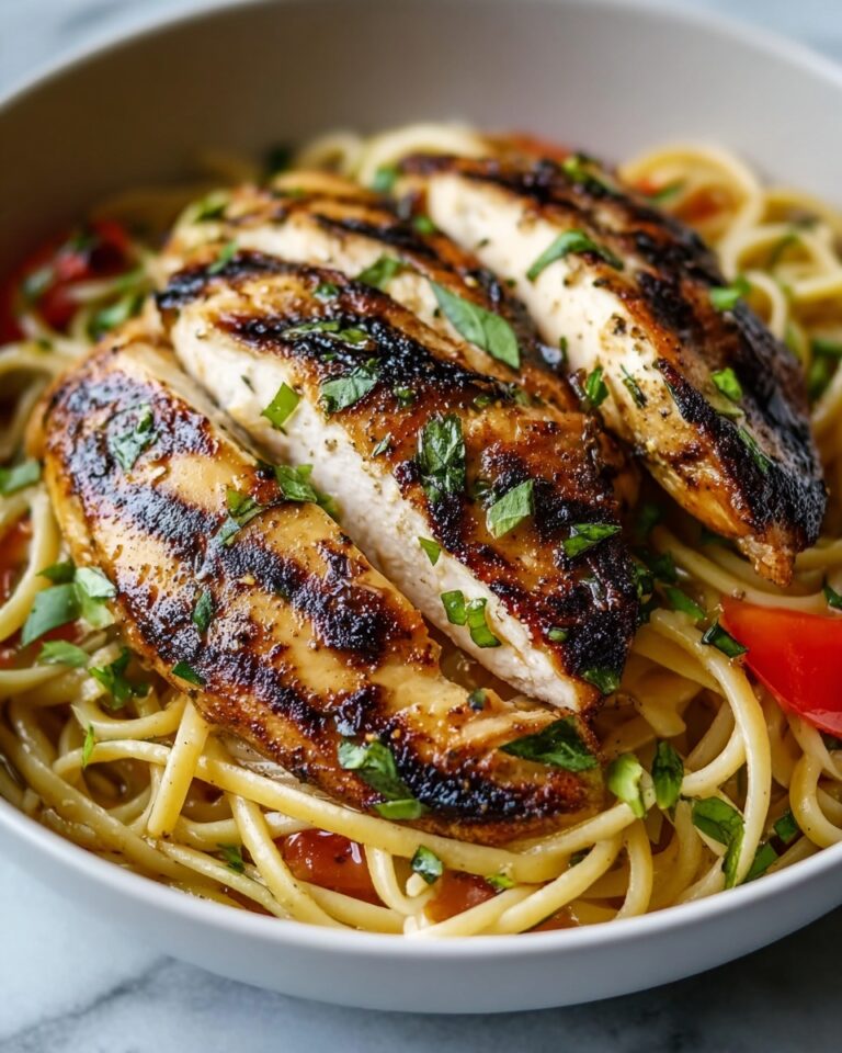 Garlic Butter Chicken Bites with Lemon Parmesan Linguine Recipe