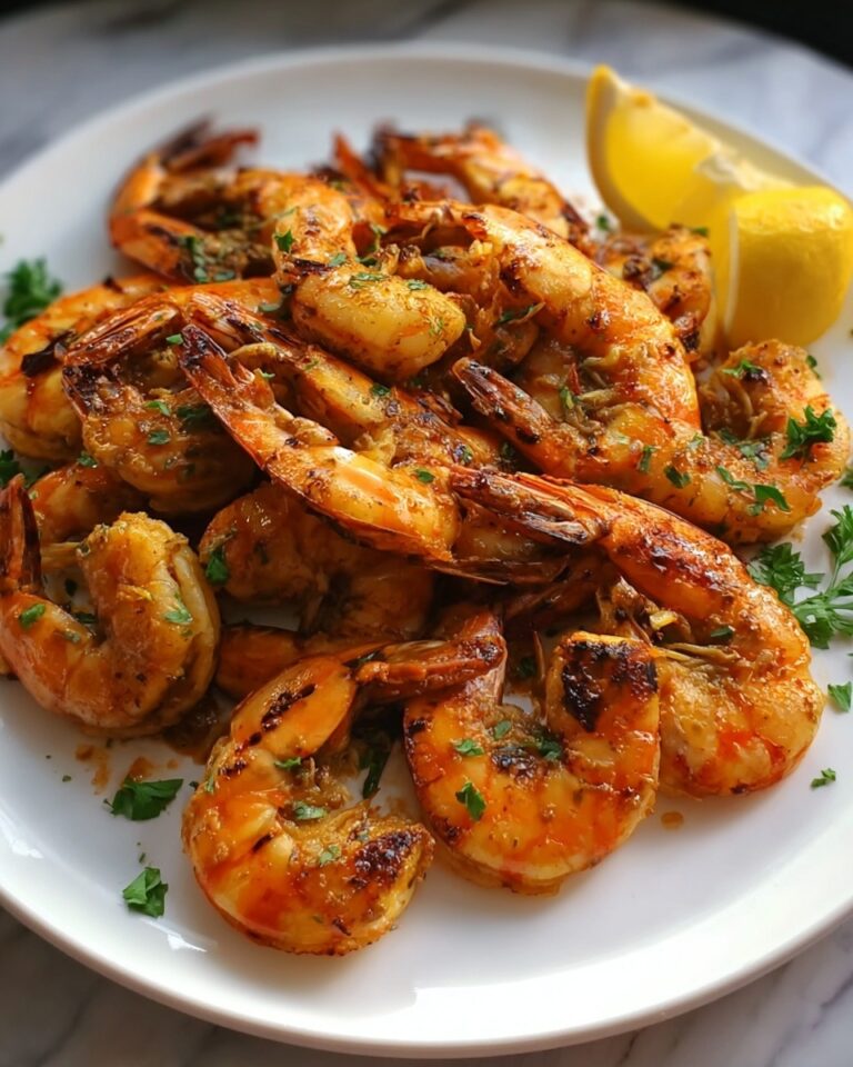 BBQ Grilled Prawns with Garlic, Lemon & Chilli Recipe