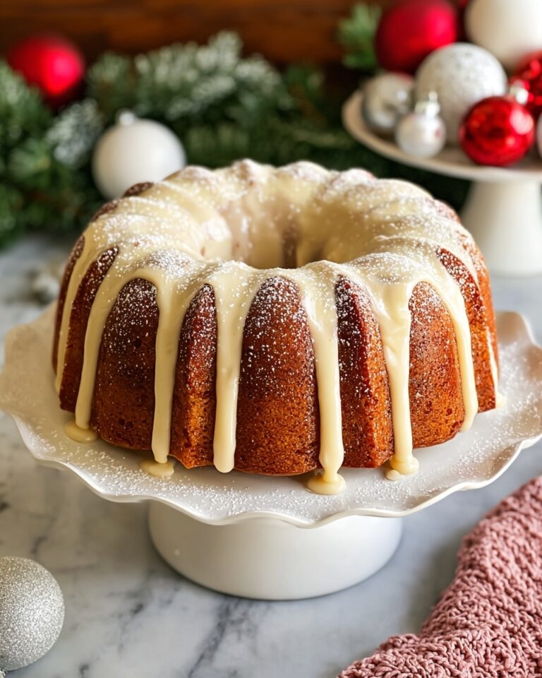 Eggnog Bundt Cake with Eggnog Frosting Recipe