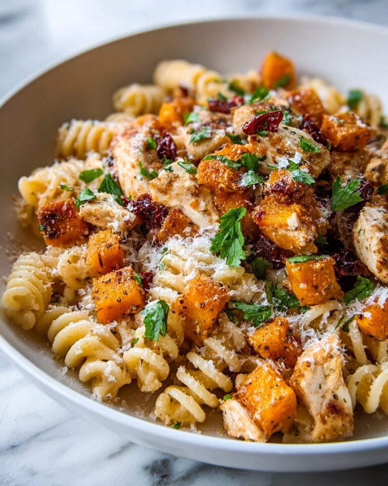 Roasted Butternut Squash and Sun-Dried Tomato Chicken Pasta Recipe