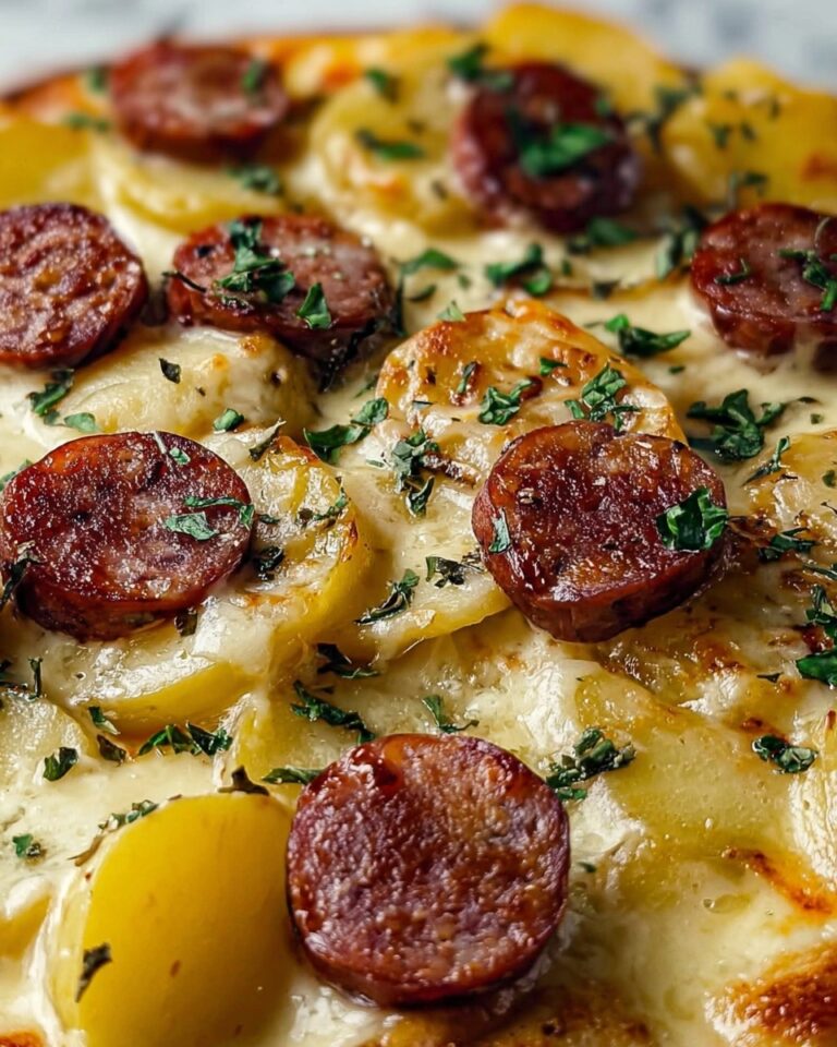 Kielbasa Sausage Cheesy Potato Casserole Recipe