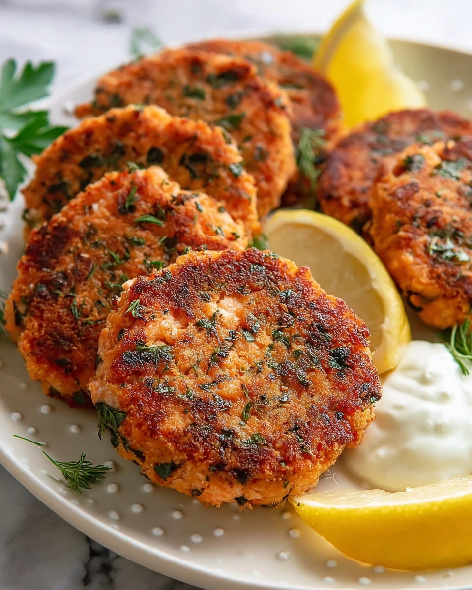 Salmon Cakes with Lemon and Parsley Recipe - Recipe Image