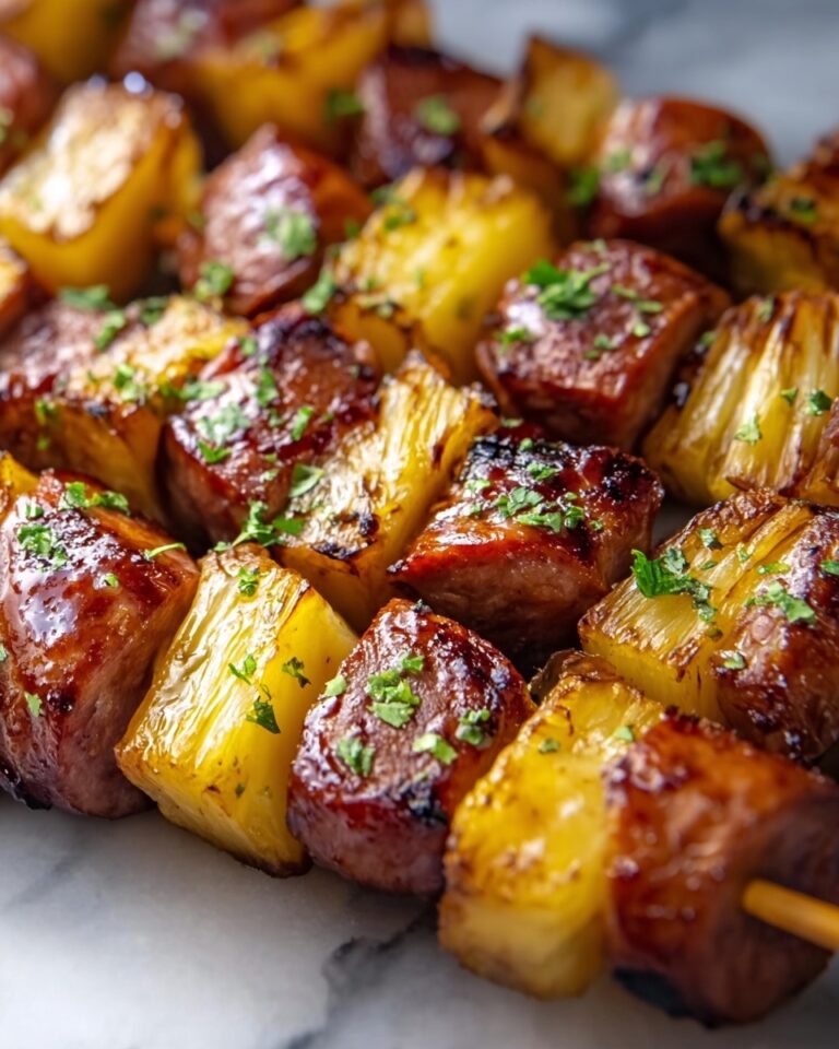 Pineapple Hasselback Kielbasa Bites Recipe