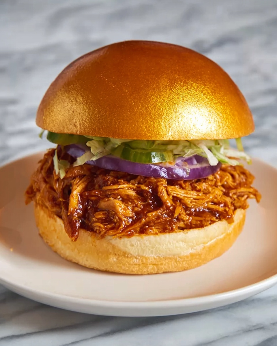 Pulled Chicken Sandwich with Smoky BBQ and Jalapeño Recipe - Recipe Image