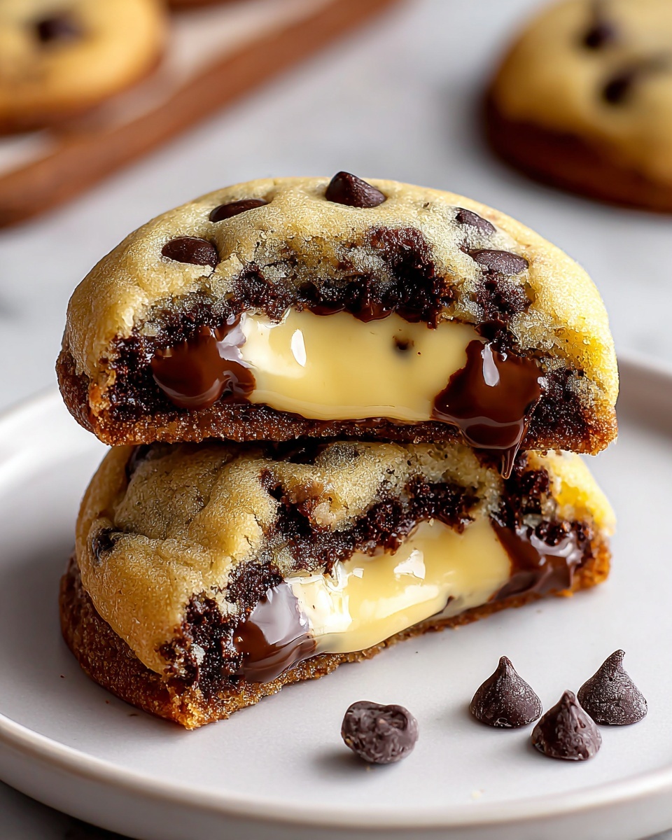 Cheesecake Stuffed Chocolate Chip Cookies Recipe - Recipe Image