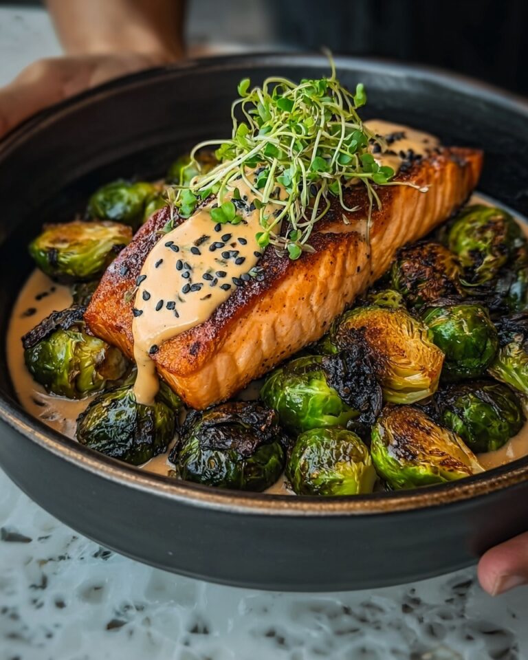 Teriyaki Salmon Bowls with Crispy Brussels Sprouts Recipe