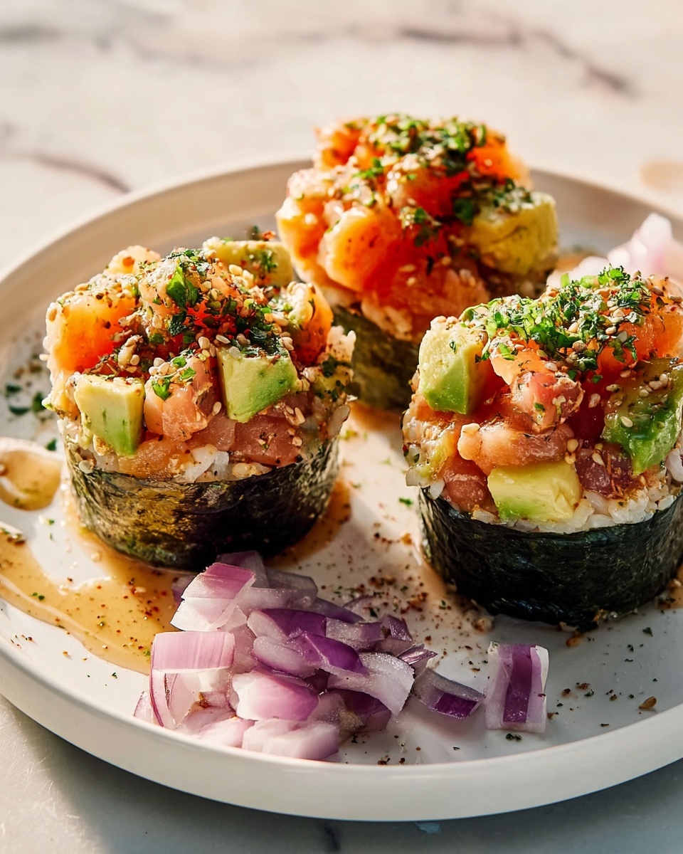 Baked Salmon Sushi Cups Recipe - Recipe Image