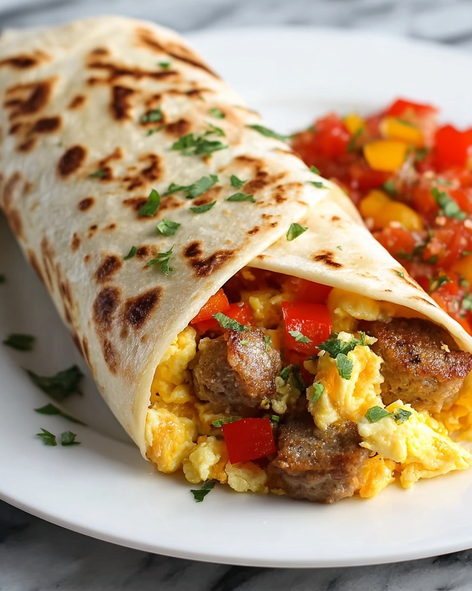 Breakfast Burrito with Turkey Sausage Recipe - Recipe Image
