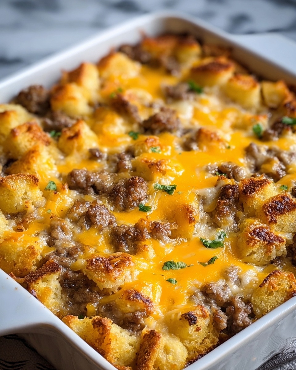 Biscuits and Gravy Hashbrown Breakfast Casserole Recipe - Recipe Image