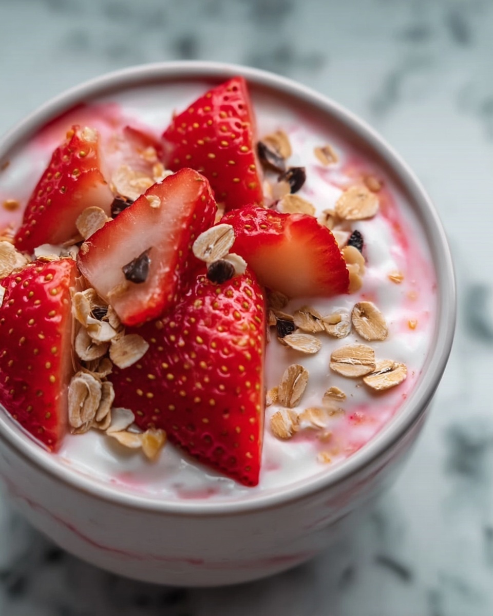 Strawberries and Cream Overnight Oats Recipe - Recipe Image