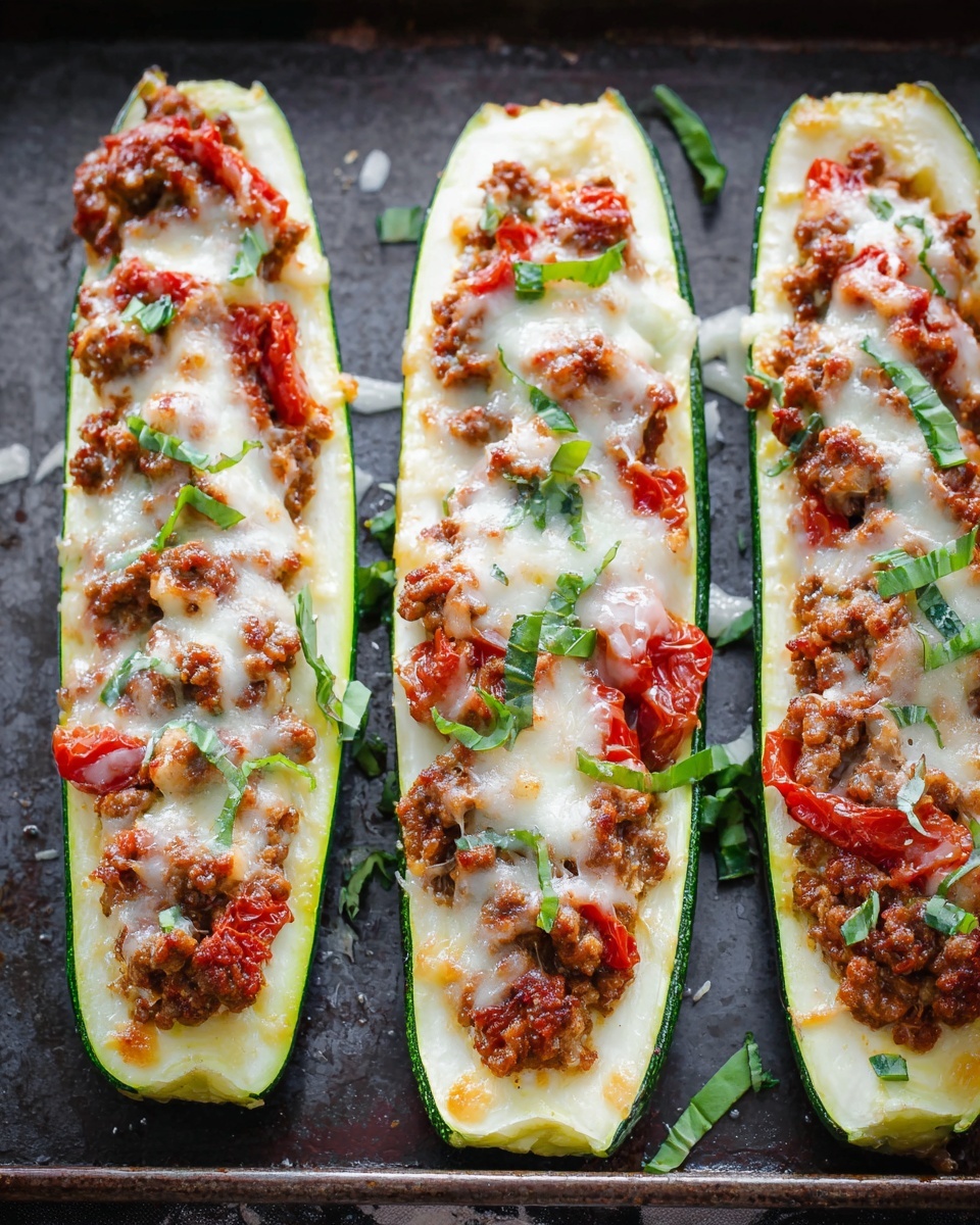 Sausage Zucchini Boats Recipe - Recipe Image
