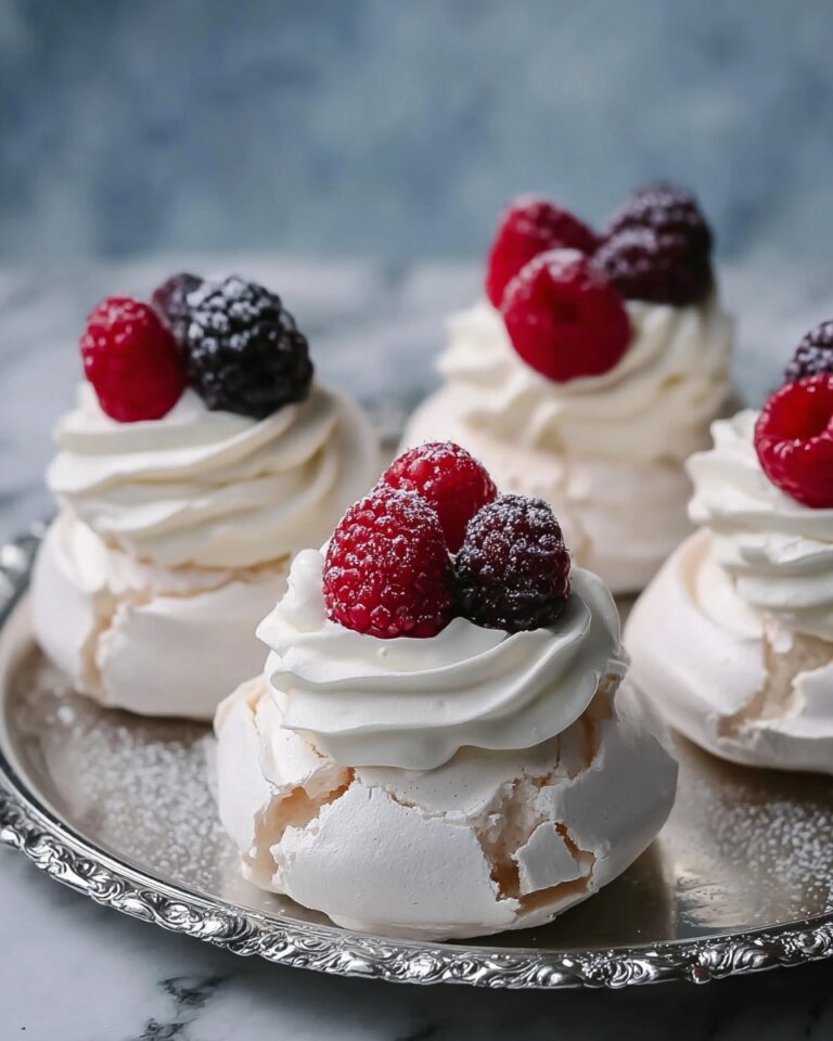 Toasted Coconut Mini Pavlovas with Coconut Custard Recipe