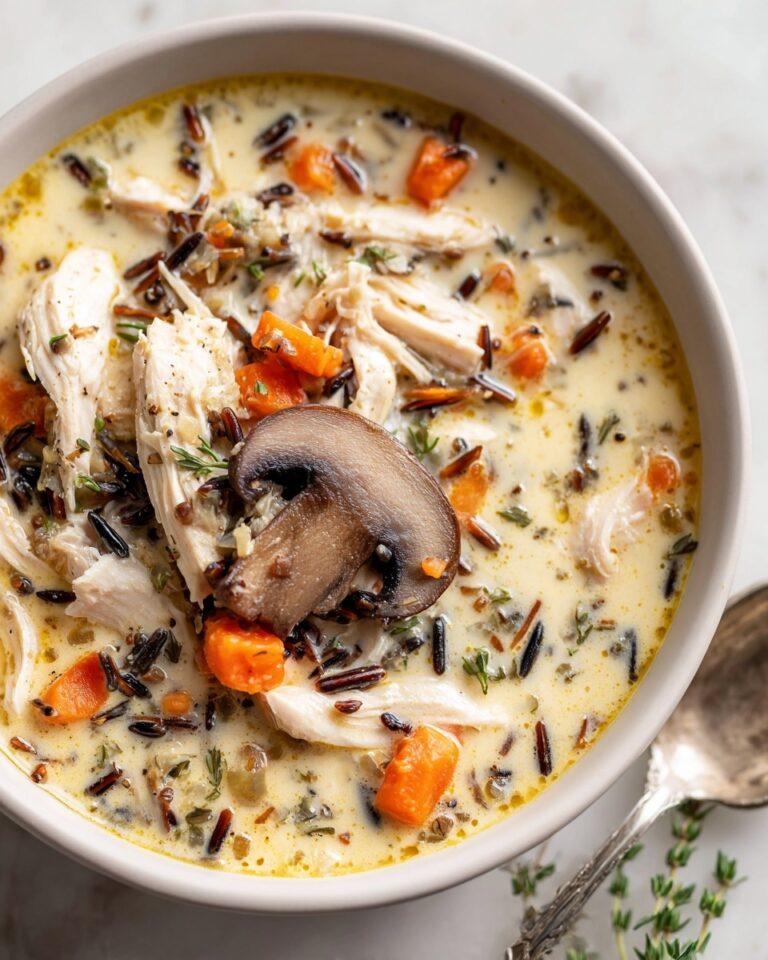 Creamy Mushroom Chicken and Wild Rice Soup Recipe