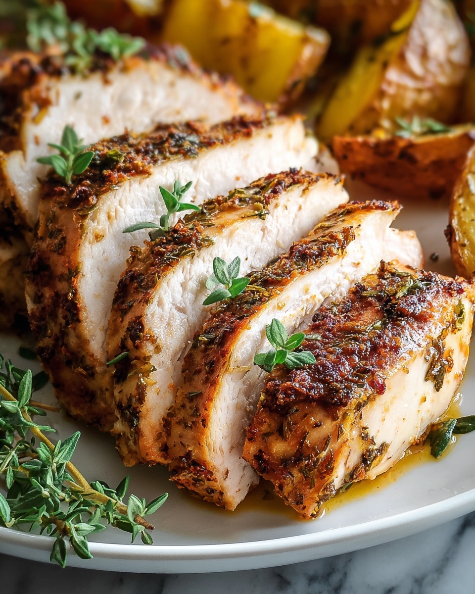 Easy Oven Roasted Turkey Breast Recipe - Recipe Image