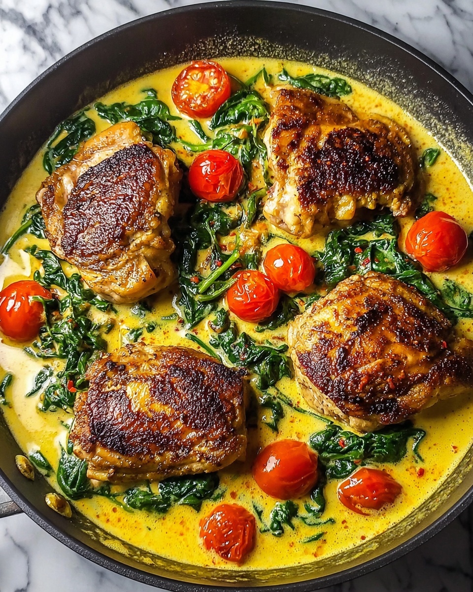 Creamy Pesto Chicken with Roasted Tomatoes and Spinach Recipe - Recipe Image