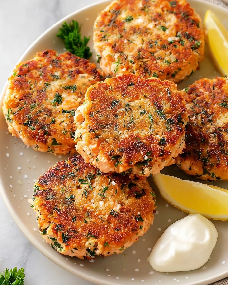 Salmon Cakes with Lemon and Parsley Recipe - Recipe Image