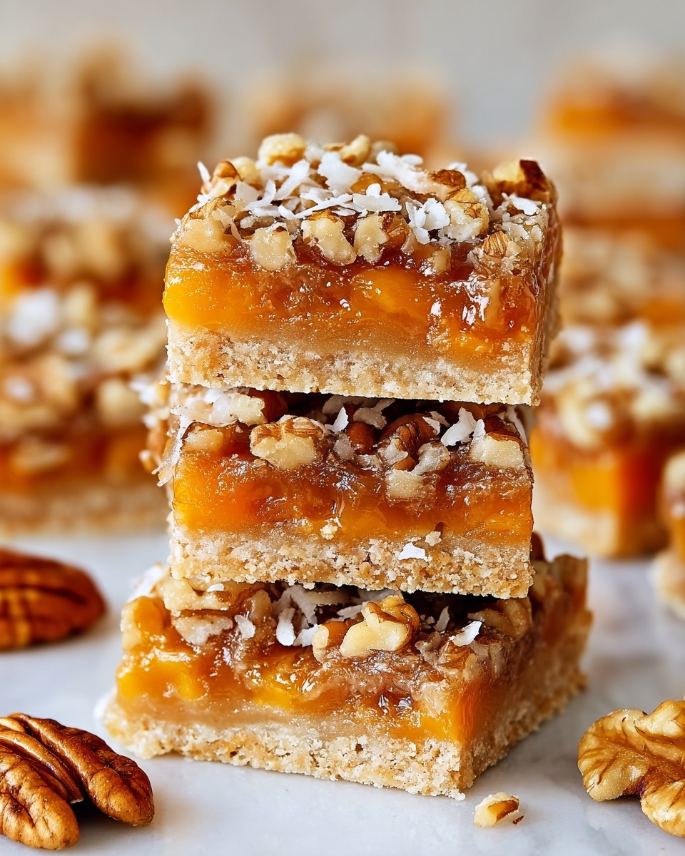 Apricot Coconut Pecan Bars Recipe - Recipe Image