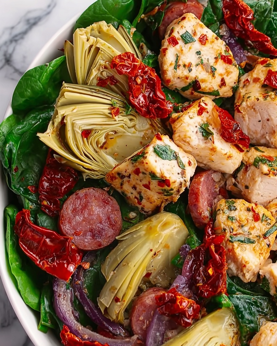 Italian Salad with Grilled Chicken Recipe - Recipe Image