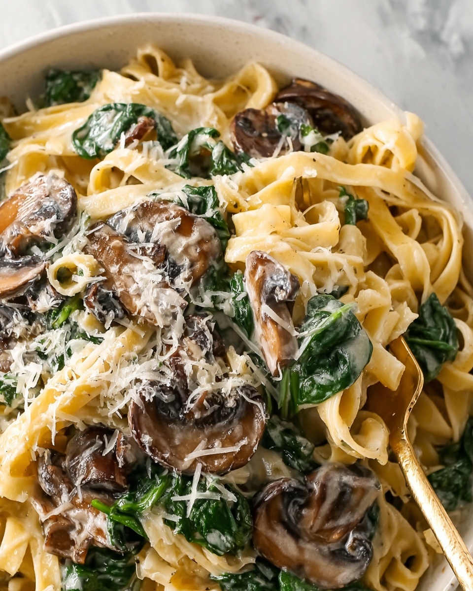 Creamy Mushroom Fettuccine Recipe - Recipe Image