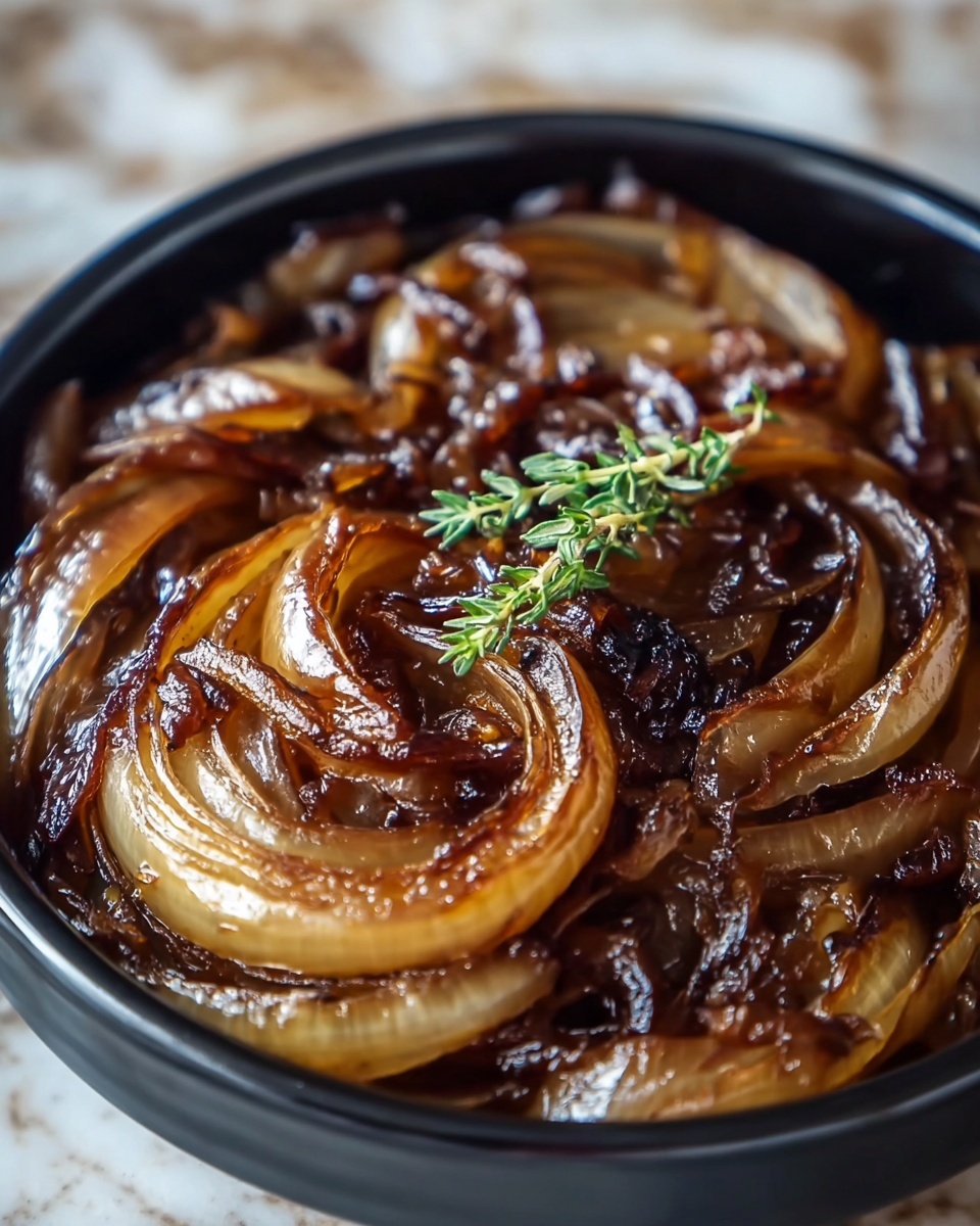 Crockpot Balsamic Glazed Caramelized Onions Recipe - Recipe Image