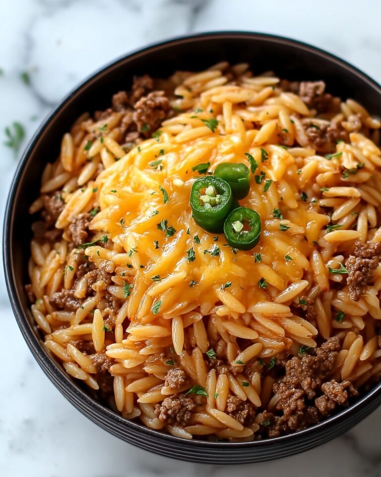 One-Pot Cheeseburger Orzo Skillet Recipe