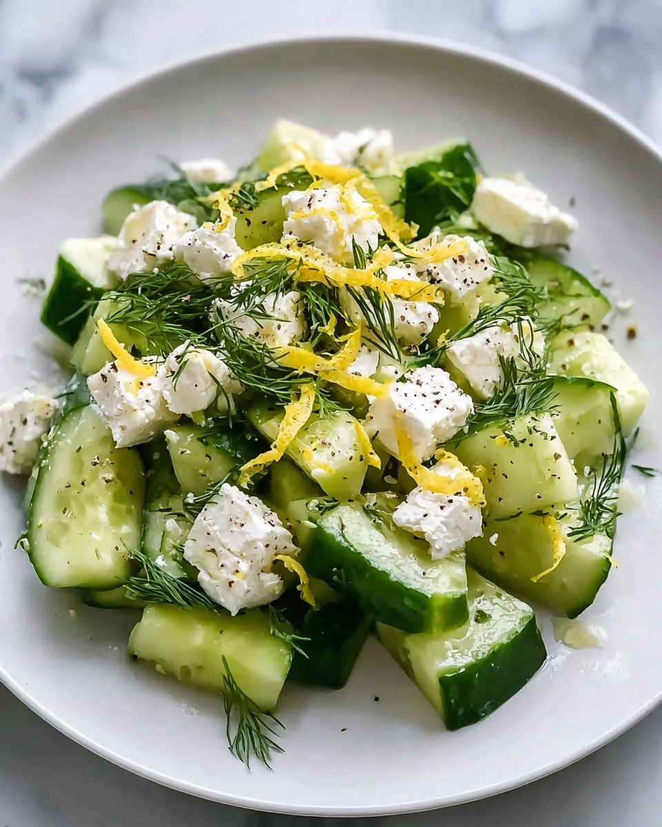 Cucumber Avocado Feta Salad Recipe - Recipe Image