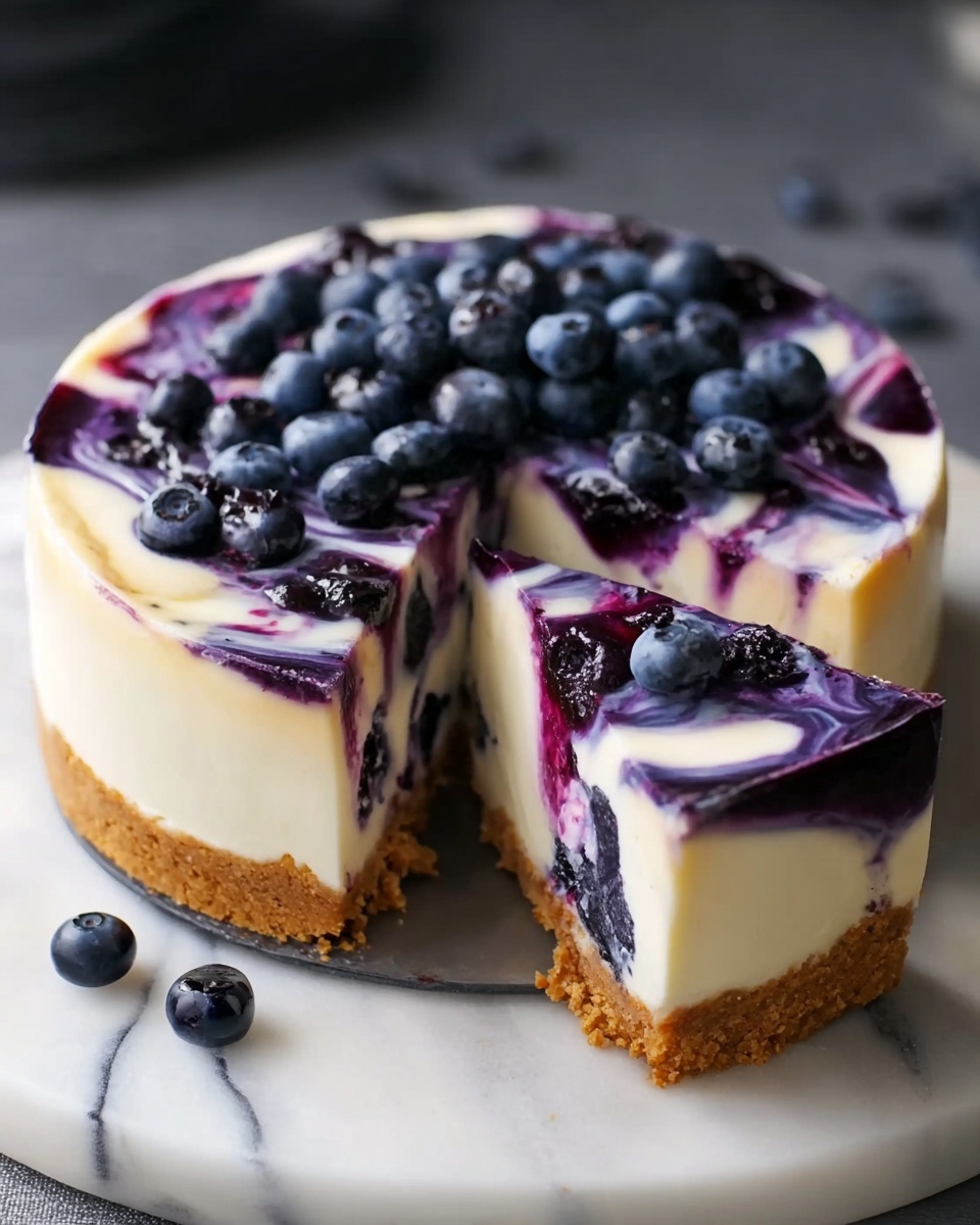 White Chocolate Blueberry Cheesecake Recipe - Recipe Image