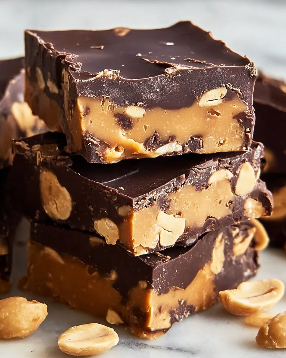 No Bake Chocolate Peanut Butter Protein Bars Recipe - Recipe Image