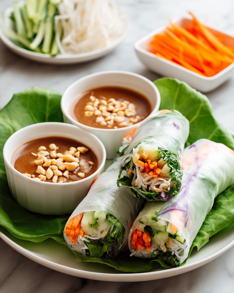 Fresh Spring Rolls with Peanut Sauce Recipe - Recipe Image
