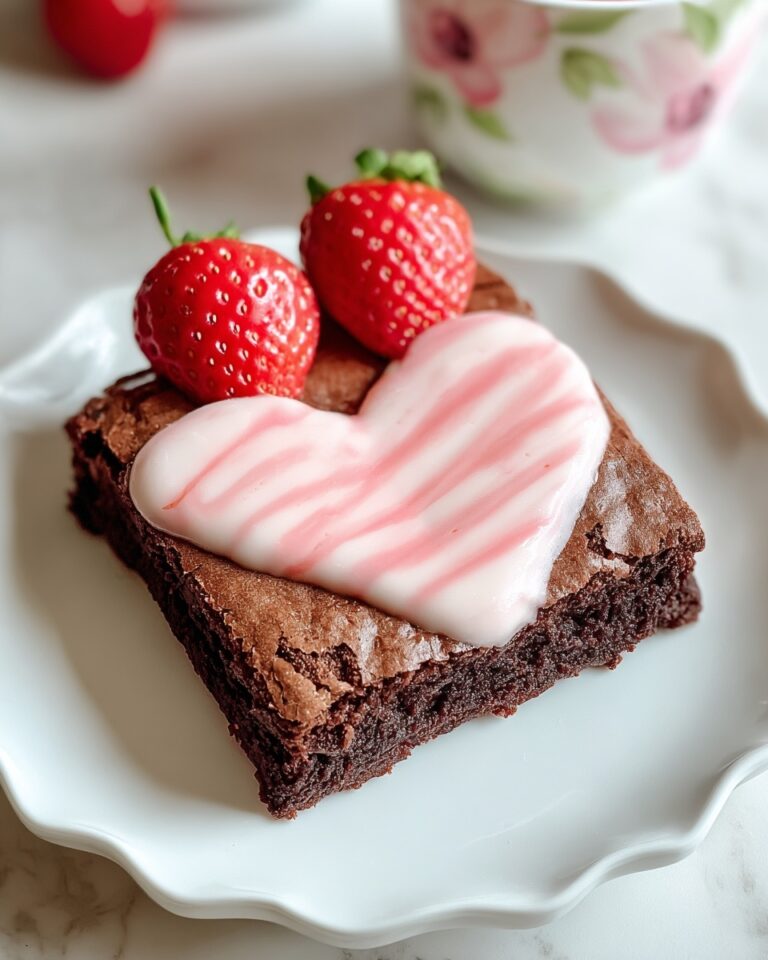 Strawberry Sweetheart Brownies Recipe