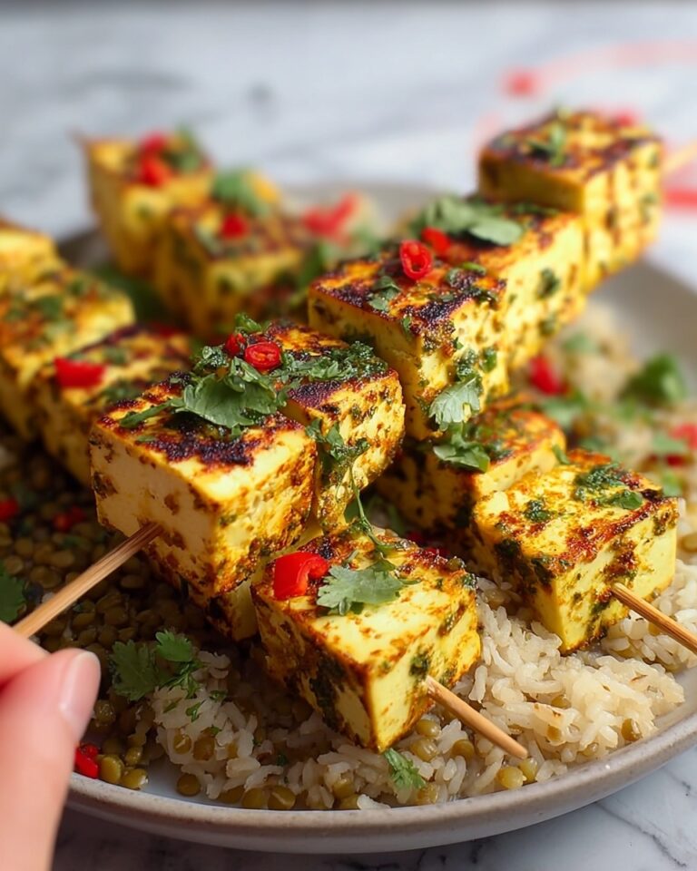 Lemon & Coriander Tofu Skewers Recipe