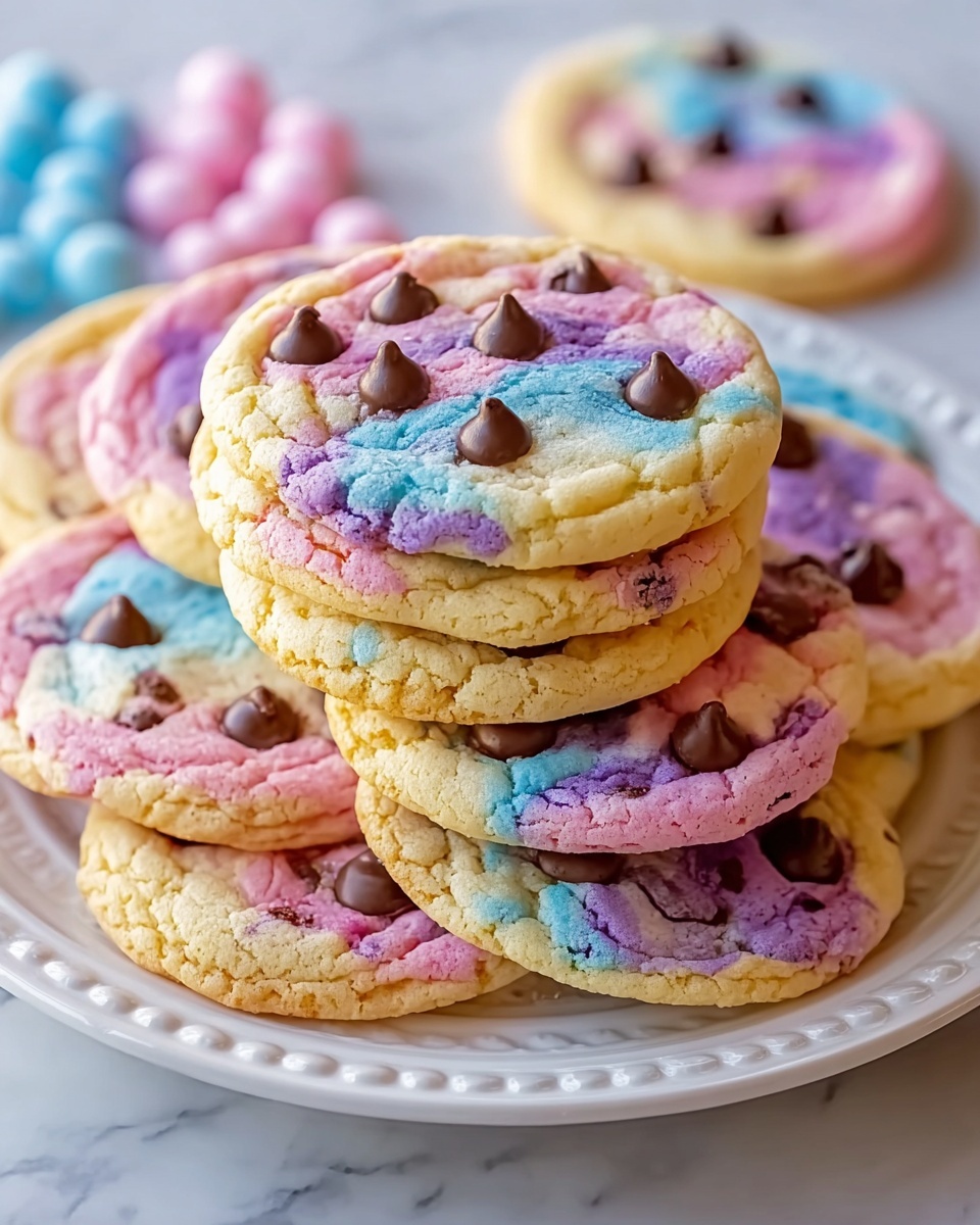 Pastel Easter Chocolate Chip Cookies with M&Ms Recipe - Recipe Image