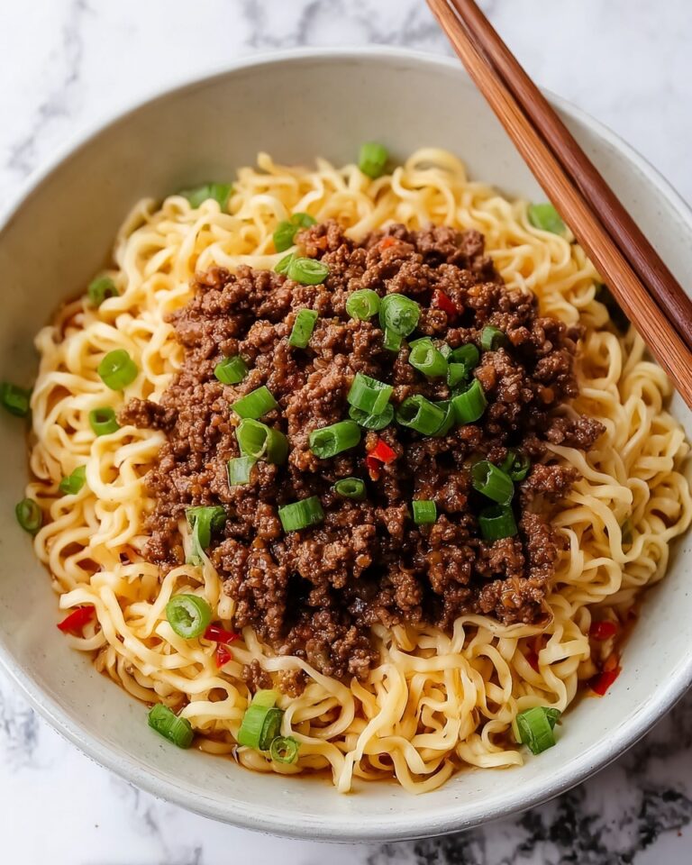 Mongolian Ground Beef Noodles Recipe