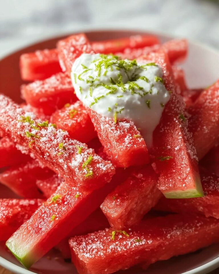 Watermelon Fries with Coconut Lime Dip Recipe