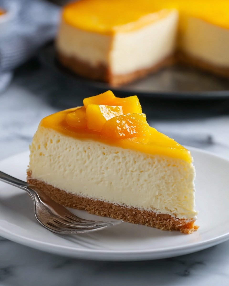 Mango Japanese Cheesecake Recipe - Recipe Image